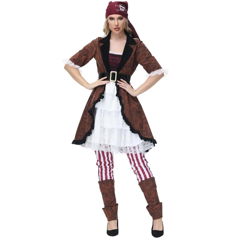 #2 ハロウィン コスチューム 海賊 フルセット Amazon.co.jp: [Majisohiroka] ハロウィン パイレーツ コスプレ